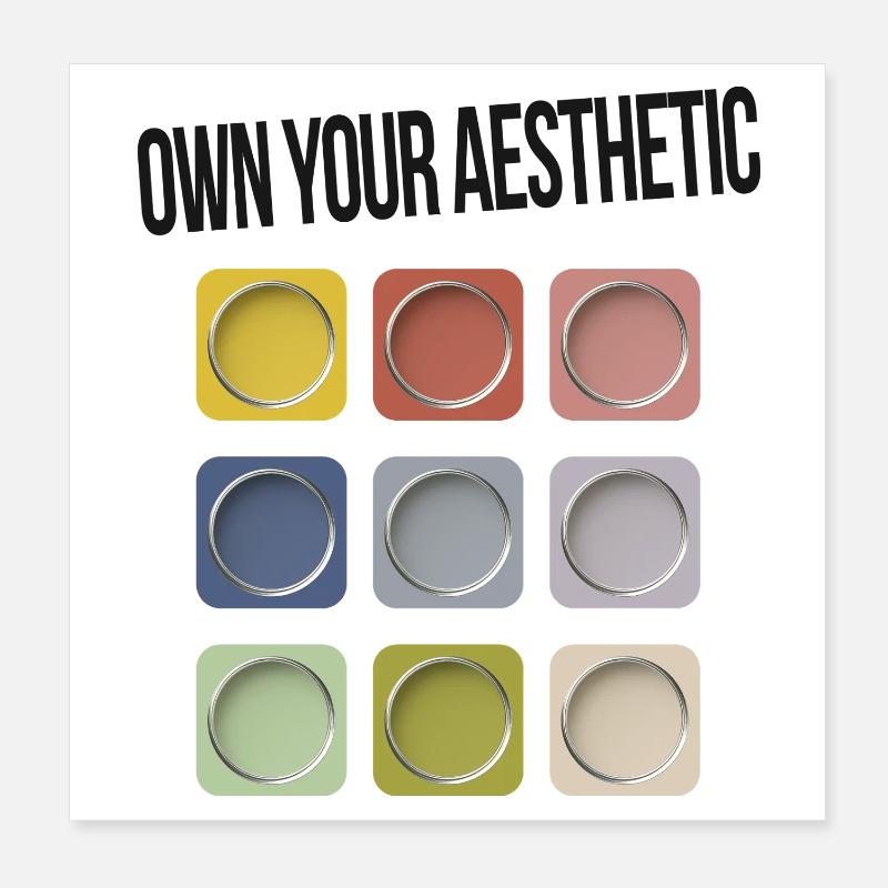 Own Your Aesthetic – Modernes Statement Poster 20x20 cm