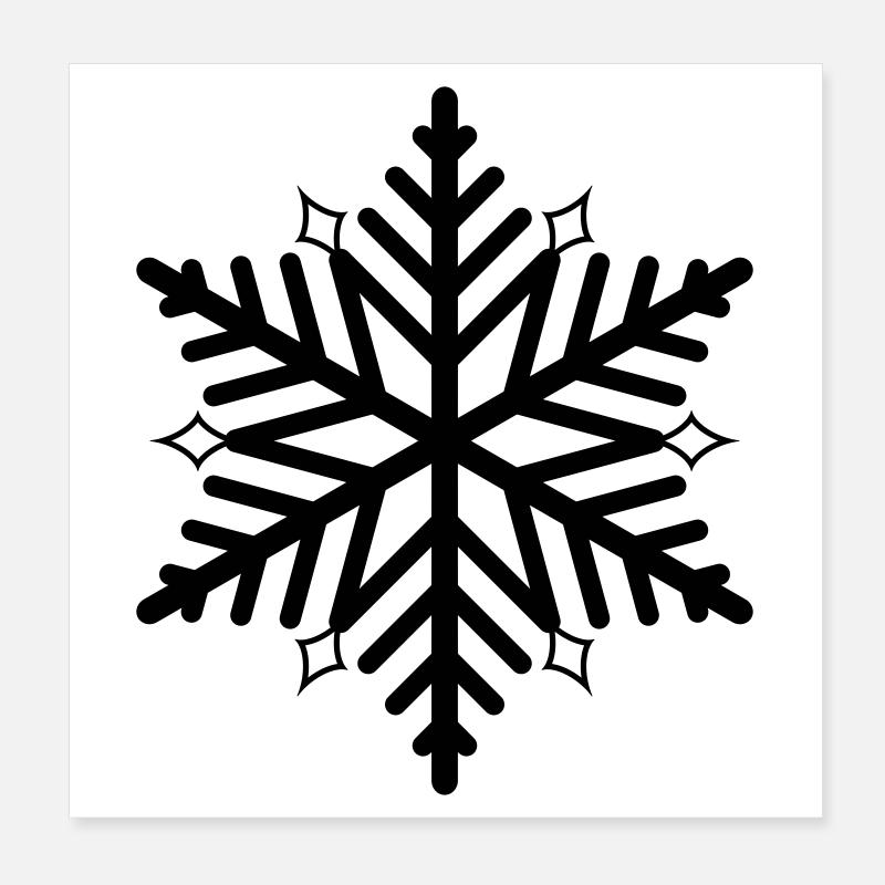 flake Schneeflocke Schnee Flocke Poster 20x20 cm