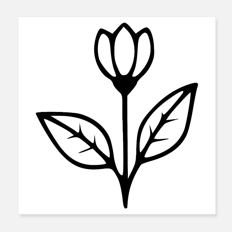 Fleurs Tulipe Fleurs Fleurs en fleur Herbes herbes fleurs sauvages Poster 20 x 20 cm
