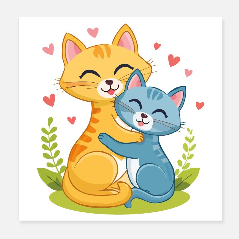 Cuddly kitten Poster 8" x 8" (20x20 cm)