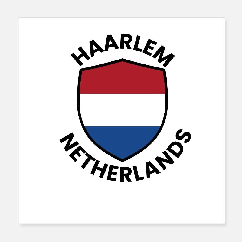 Harlem Netherlands Shield Poster 8" x 8" (20x20 cm)