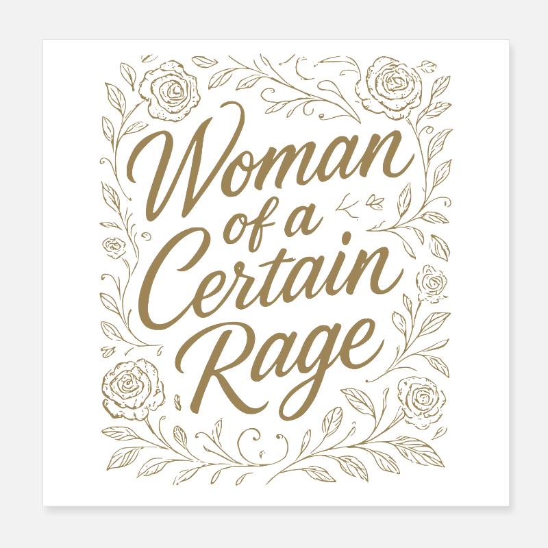 Femme d’une certaine rage Étiquette autocollante Poster 20 x 20 cm