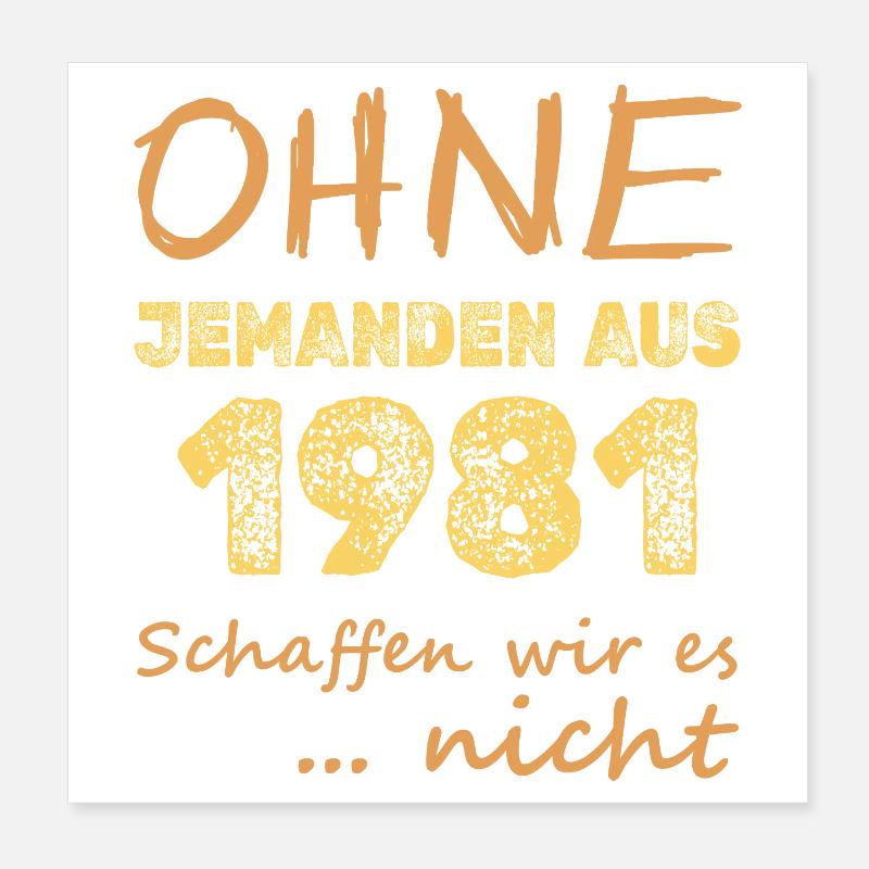 es 1981 Poster 20x20 cm