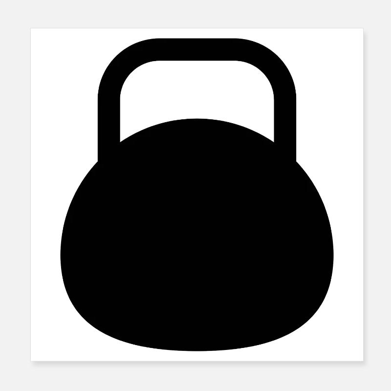 Kettlebell Poster 20 x 20 cm