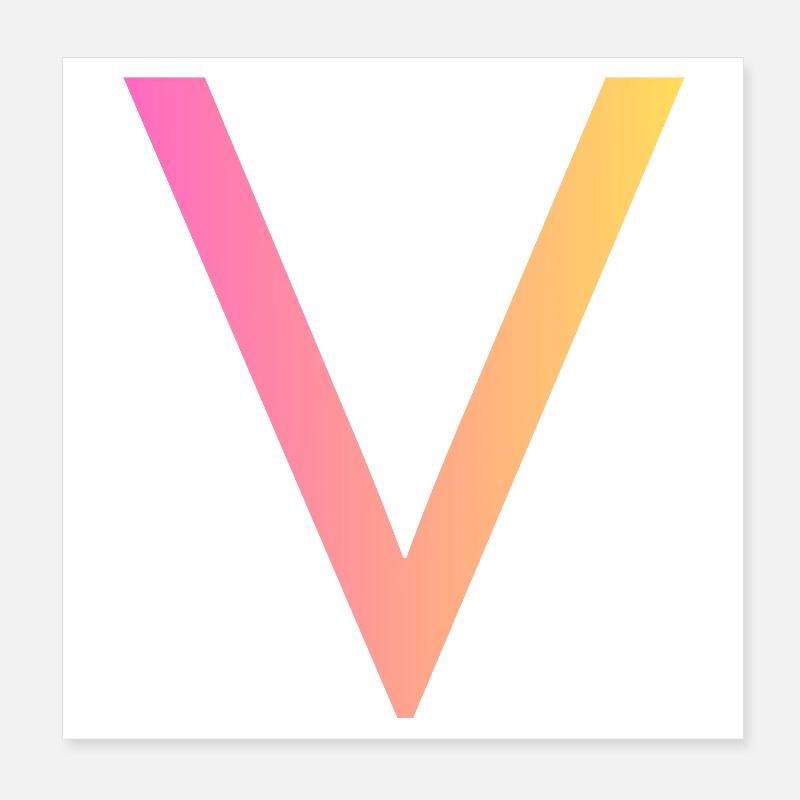 V Poster 20x20 cm
