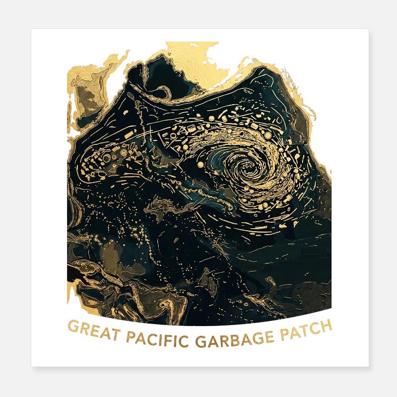 Pacific Garbage Patch Poster 20x20 cm