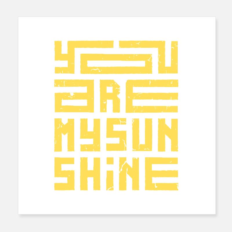 Du bist mein Sonnenschein Poster 20x20 cm