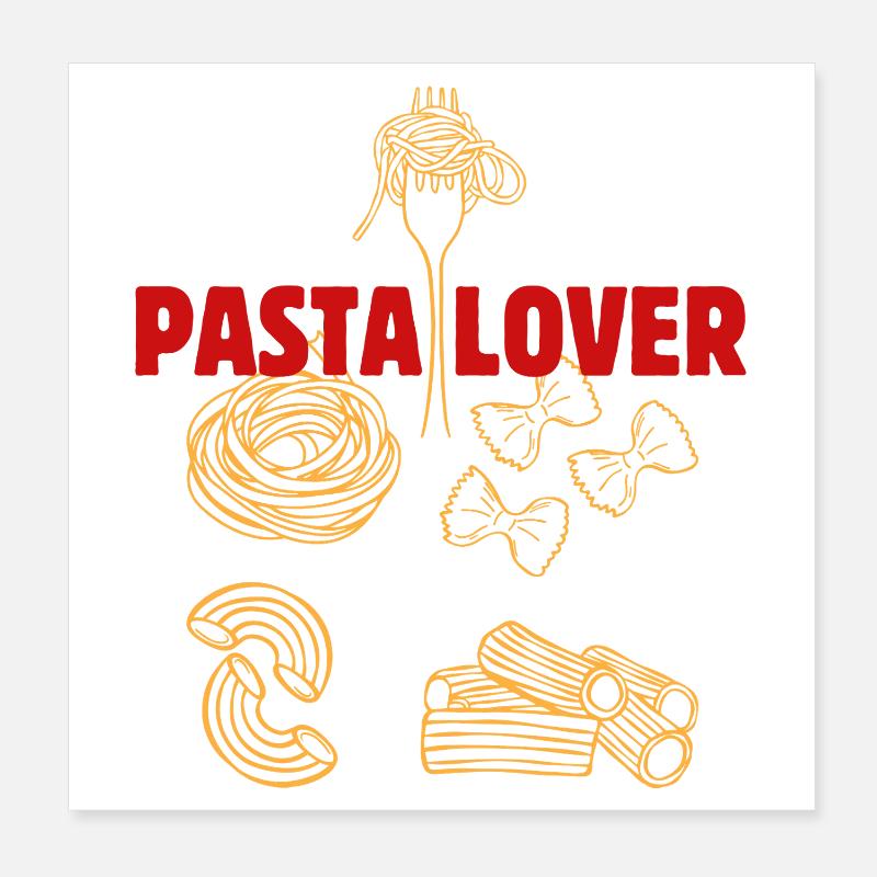 Motif Pasta Lover Poster 20 x 20 cm