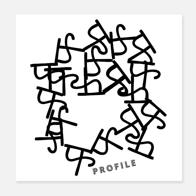 Profile Poster 20x20 cm