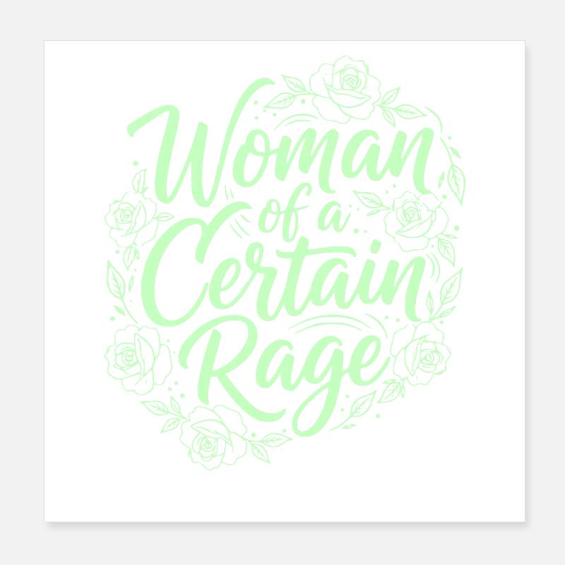 Femme d’une certaine rage Dicton Poster 20 x 20 cm