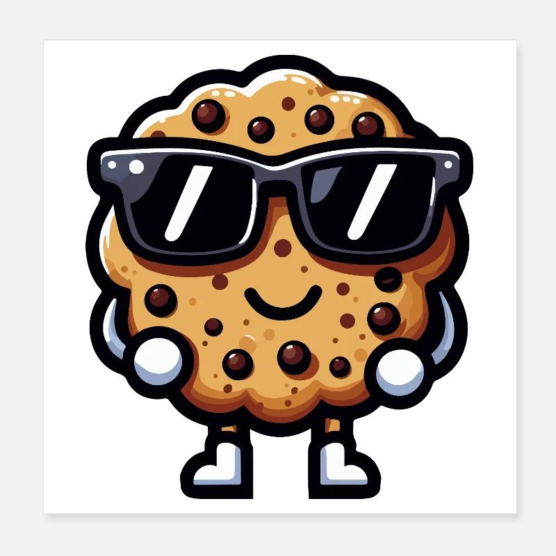 Cookie lunettes soleil chic Poster 20 x 20 cm