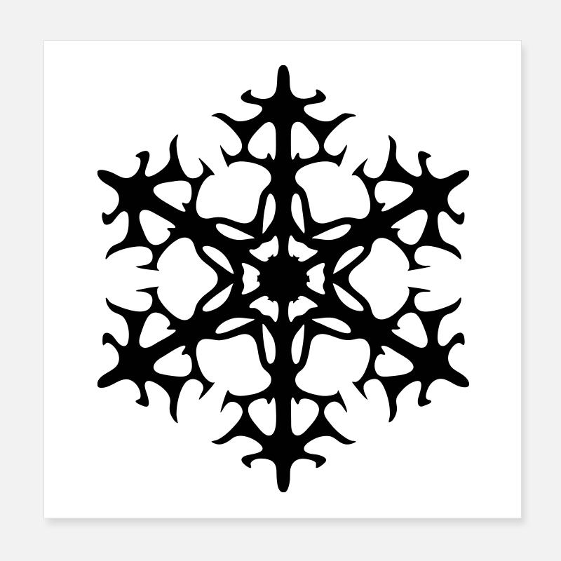 Schneestern Poster 20 x 20 cm