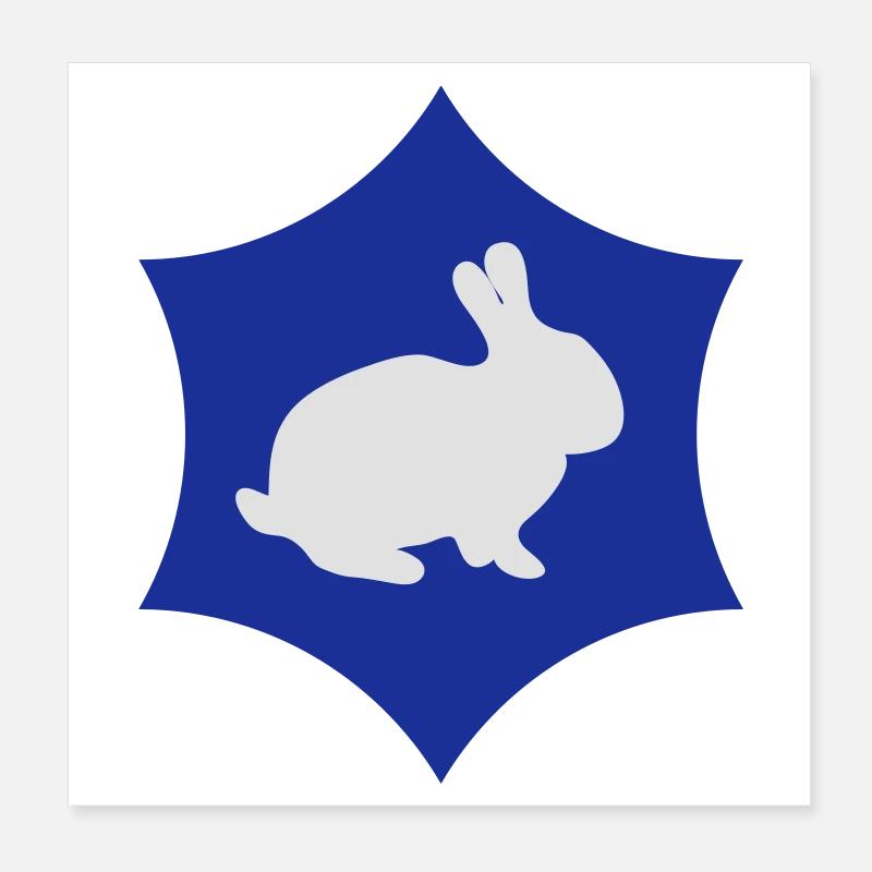Hasen Logo Poster 20x20 cm