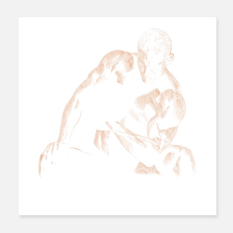 Bodybuilding Poster 20 x 20 cm