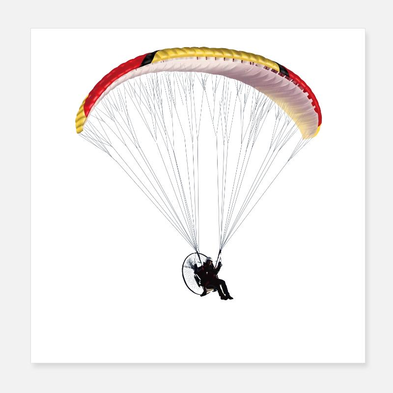 Paramotor Poster 8" x 8" (20x20 cm)