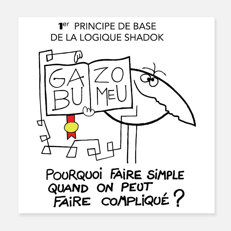 Principe Shadok Poster 20 x 20 cm