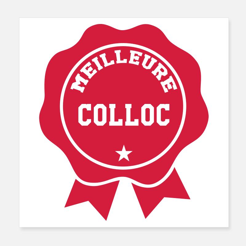 Meilleure Colloc Poster 20 x 20 cm