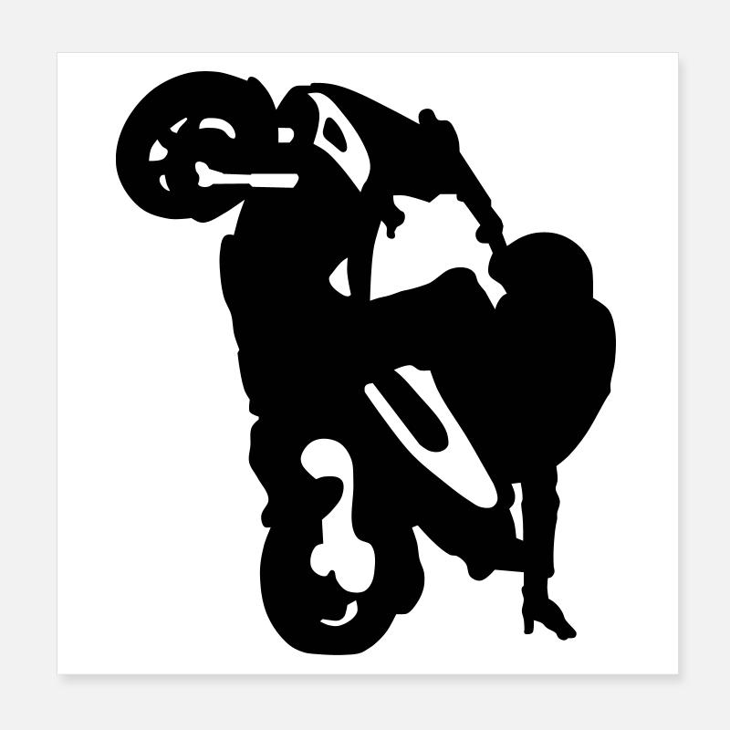 stunt moped Poster 8" x 8" (20x20 cm)