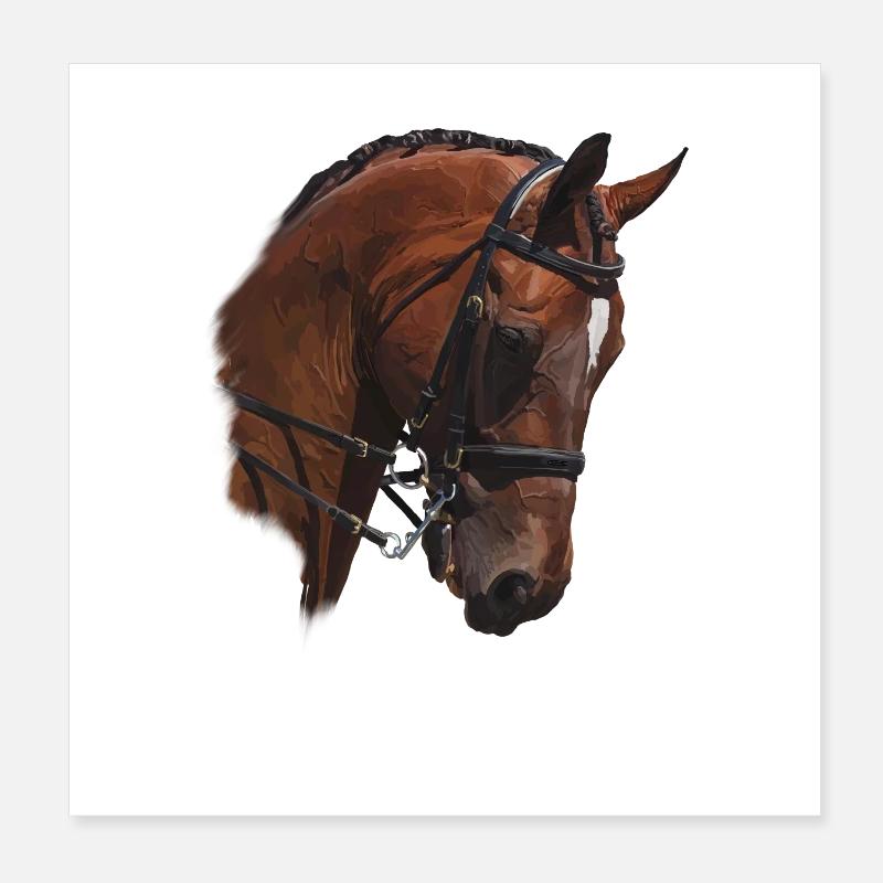 Pferd Poster 20x20 cm