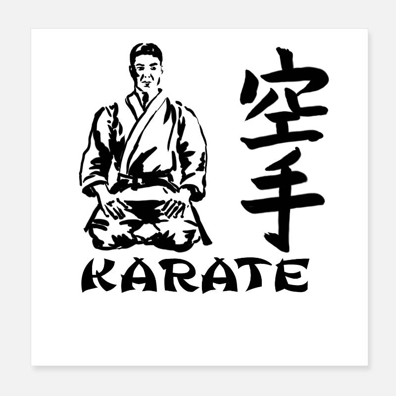 Karate Poster 20x20 cm