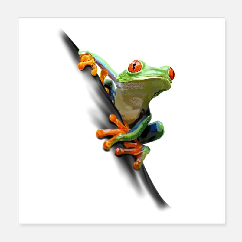 Frog Poster 8" x 8" (20x20 cm)