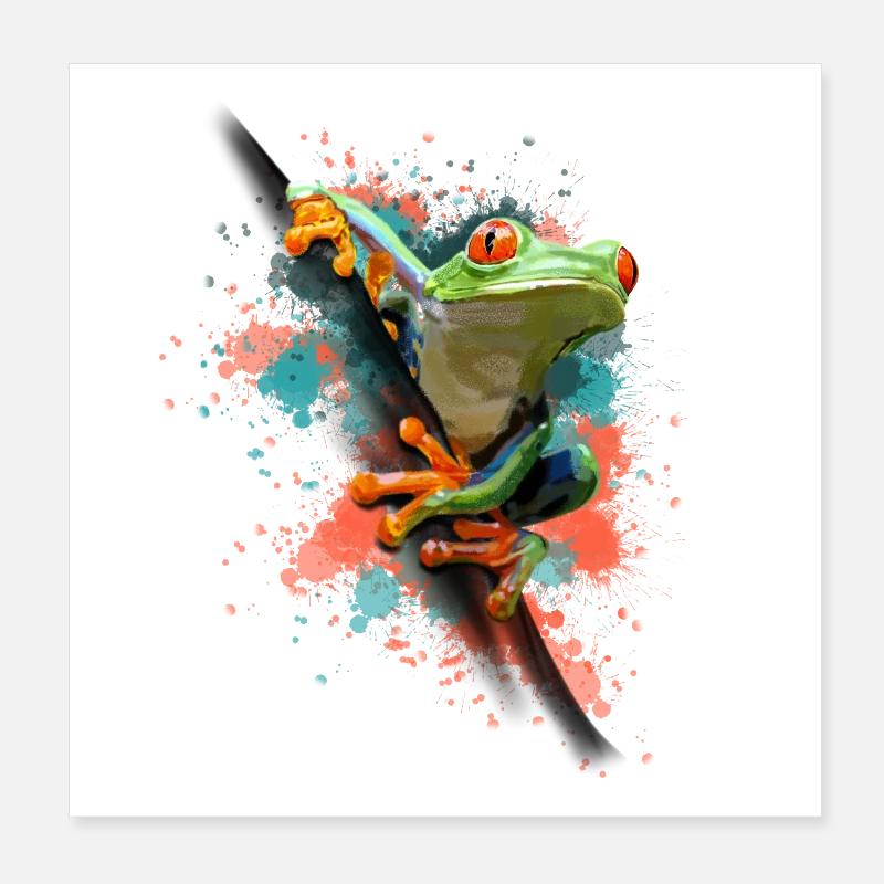 Frog Poster 8" x 8" (20x20 cm)