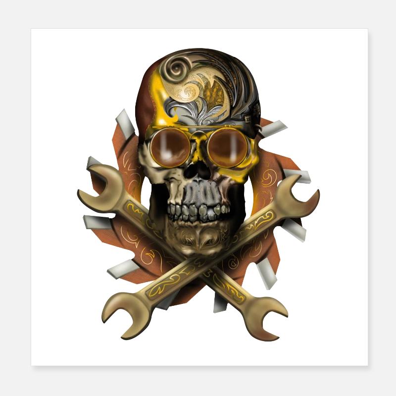 Skull Poster 20x20 cm