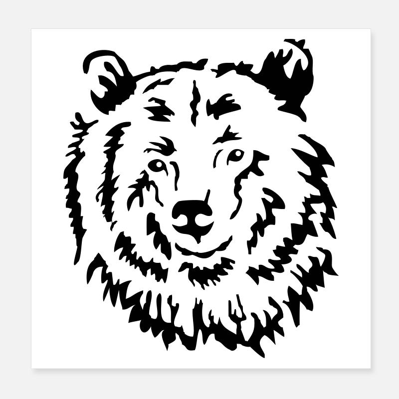 bear Poster 8" x 8" (20x20 cm)