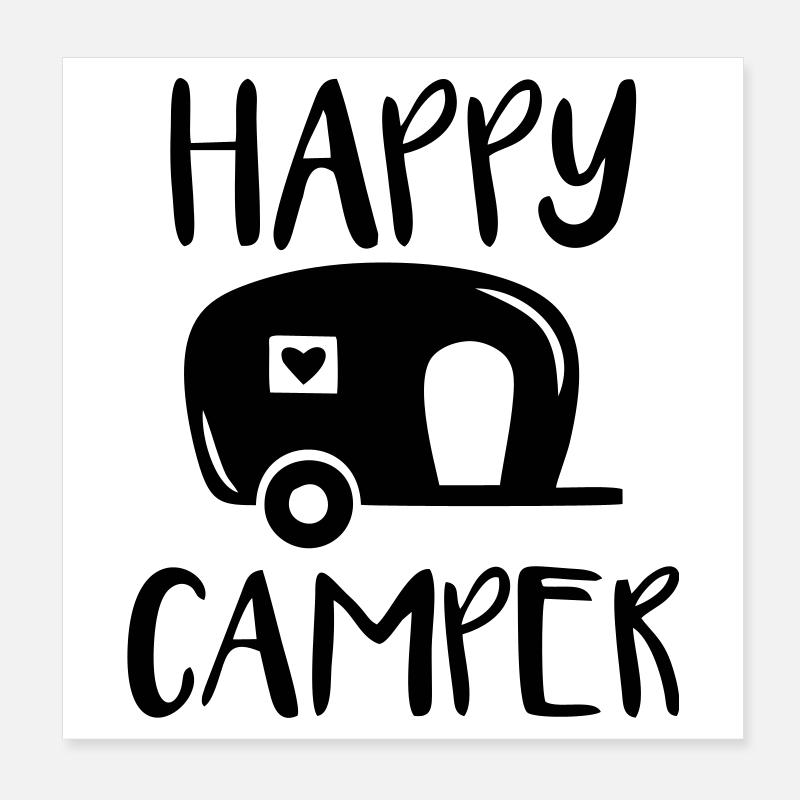 happy camper-wohnwagen Poster 20x20 cm