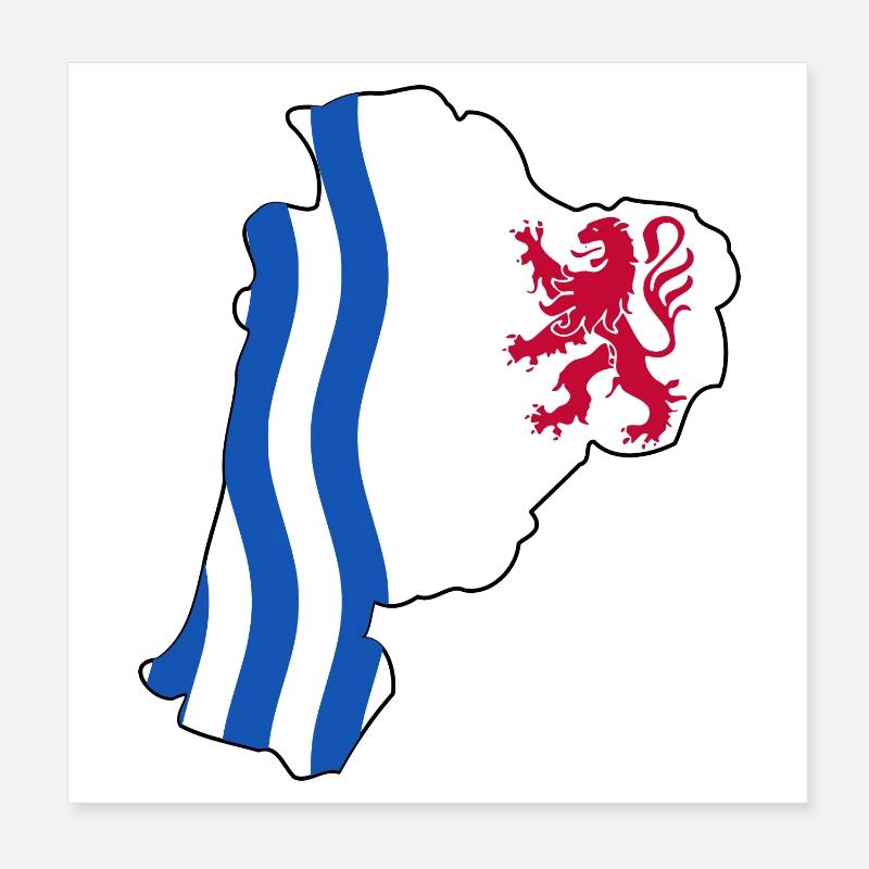 Nouvelle Aquitaine Poster 20 x 20 cm