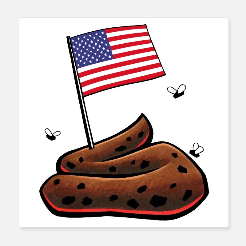 Etats-Unis Poster 20 x 20 cm