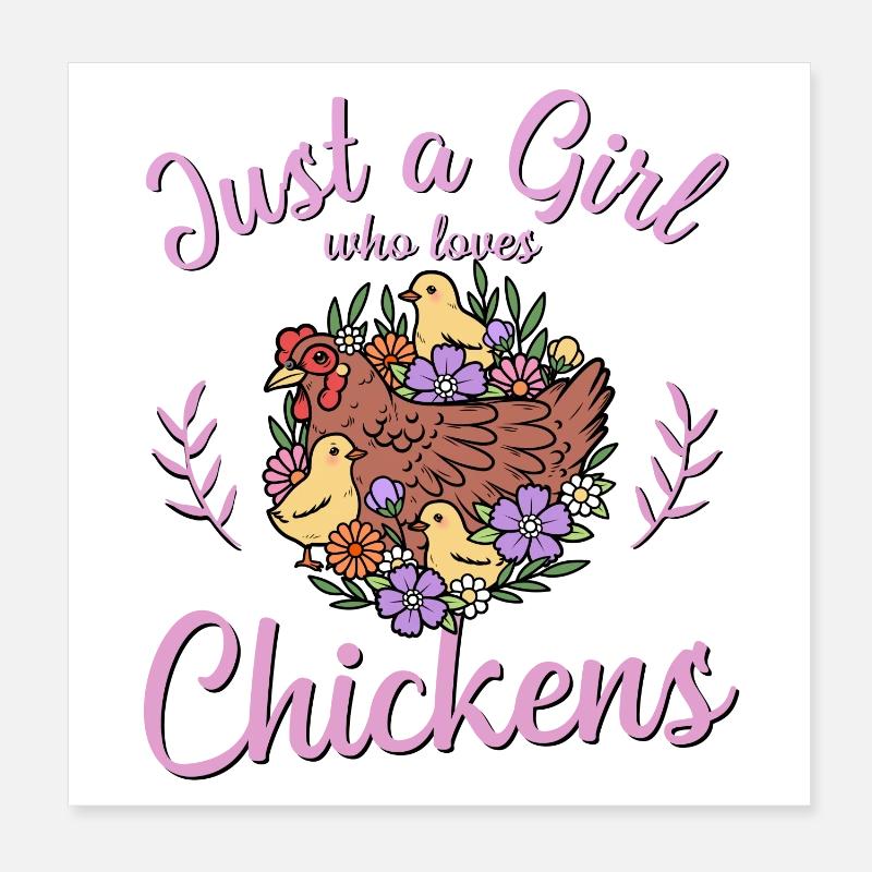 Huhn Hühner Poster 20x20 cm