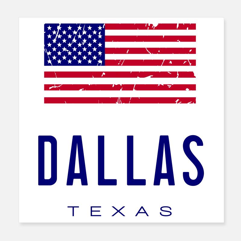 Dallas /// Texas Poster 20 x 20 cm