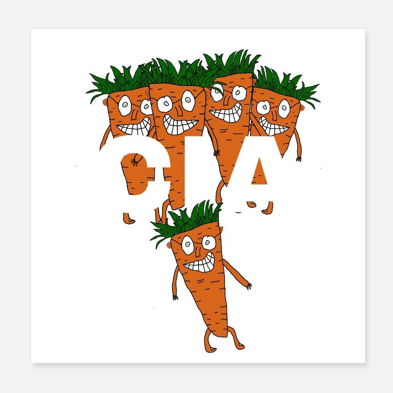 Carrot Intelligence Agency Poster 8" x 8" (20x20 cm)