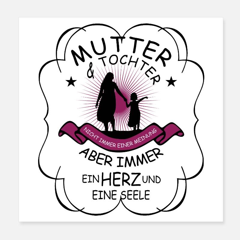 Mutter und Tochter Poster 20x20 cm