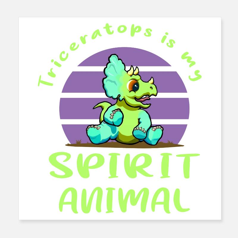 Triceratops Poster 20x20 cm