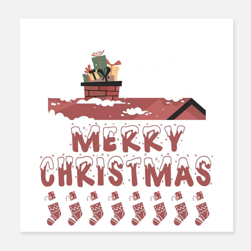 Joyeux Noël à la maison Poster 20 x 20 cm