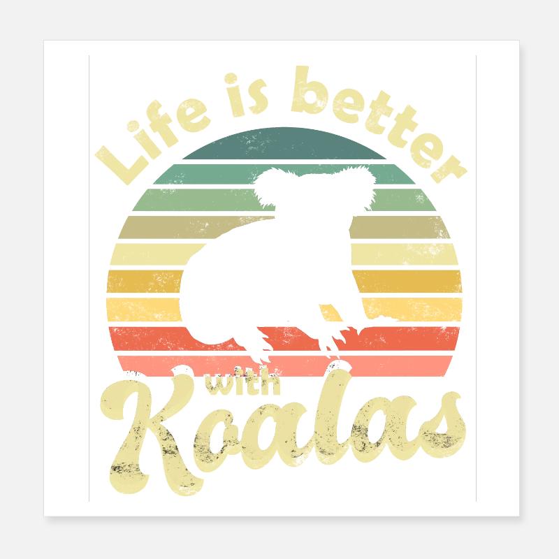 Koala Koala Ours Poster 20 x 20 cm