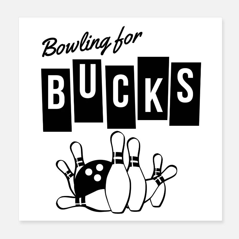 bowling, strike, jouer au bowling Poster 20 x 20 cm