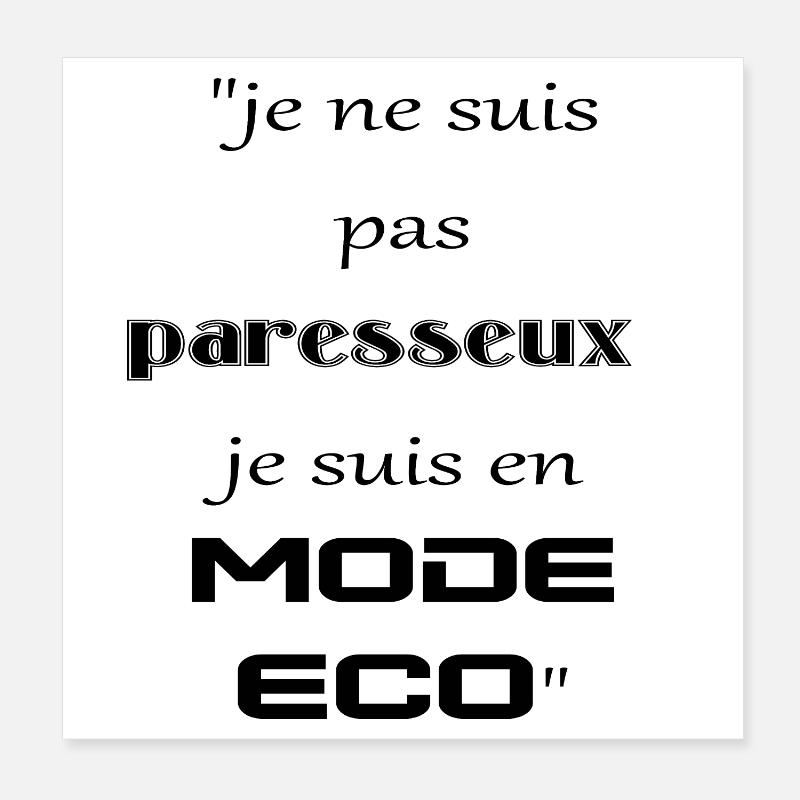 Procrastinateur Poster 20 x 20 cm