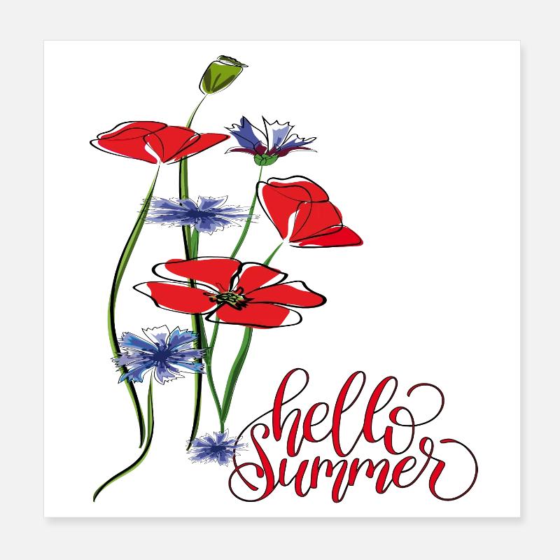 hello Summer Poster 20x20 cm