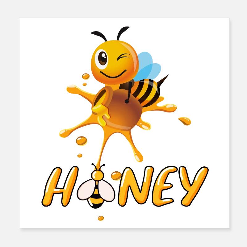 Biene, Bienenstock, Imker Poster 20x20 cm