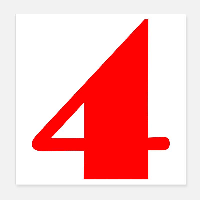 4,4 ANS,4e ANNIVERSAIRE,ANNIVERSAIRE 4 ANS Poster 20 x 20 cm