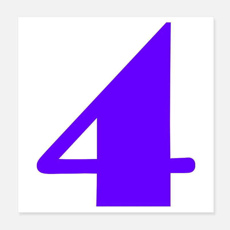 4 ANS,4e ANNIVERSAIRE,ANNIVERSAIRE 4 ANS Poster 20 x 20 cm