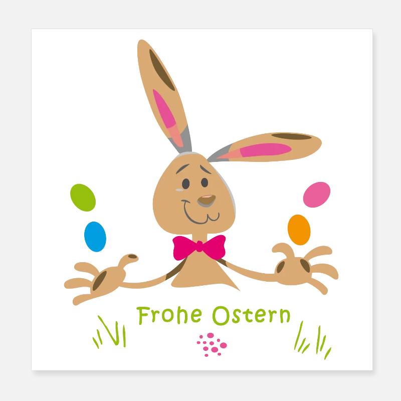 frohe Ostern Poster 20x20 cm