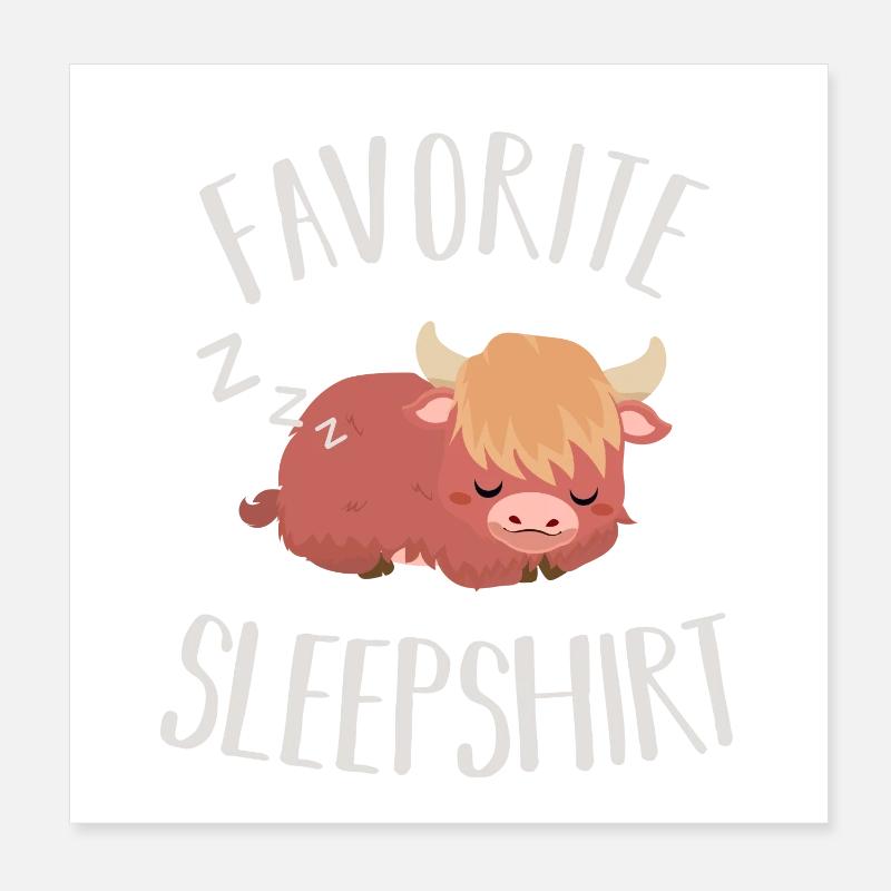 Vache bovine écossaise des Highlands Poster 20 x 20 cm