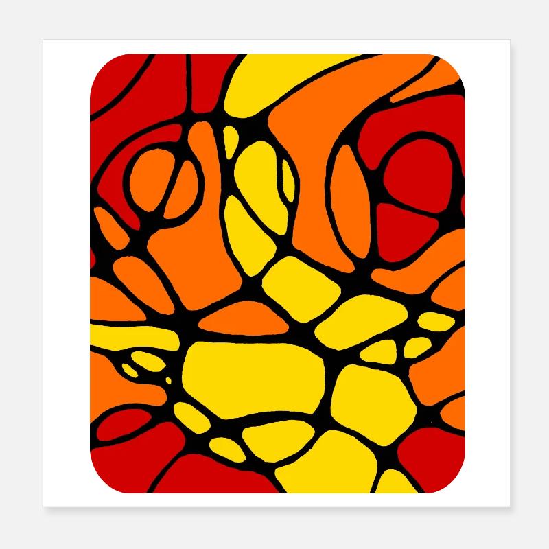 Neurographic modern abstract design Poster 8" x 8" (20x20 cm)