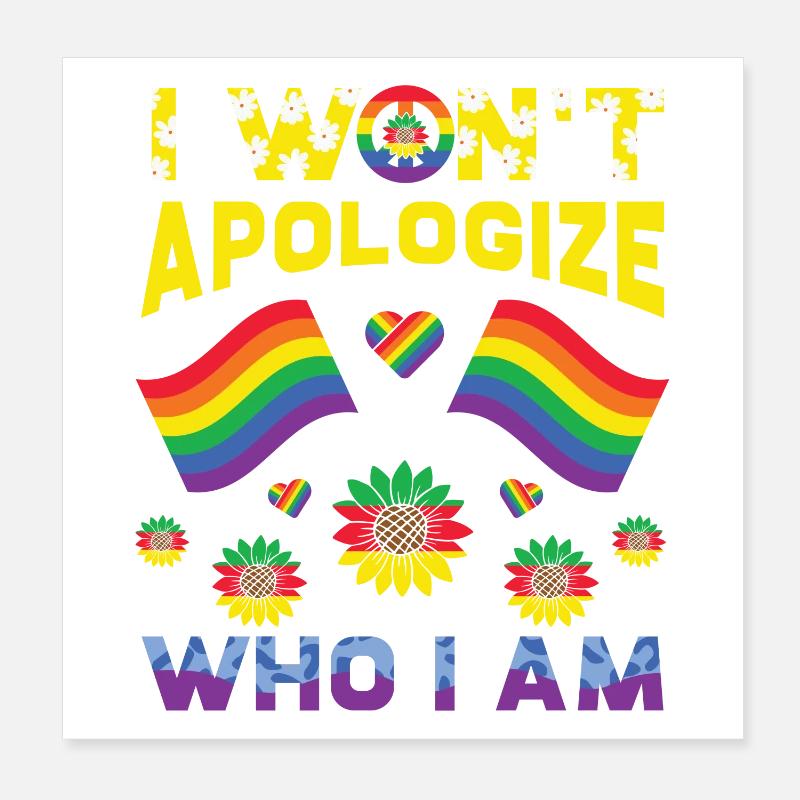 LGBT, arc-en-ciel, pride Poster 20 x 20 cm