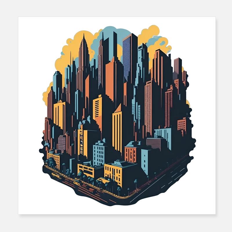Skyline Poster 20x20 cm