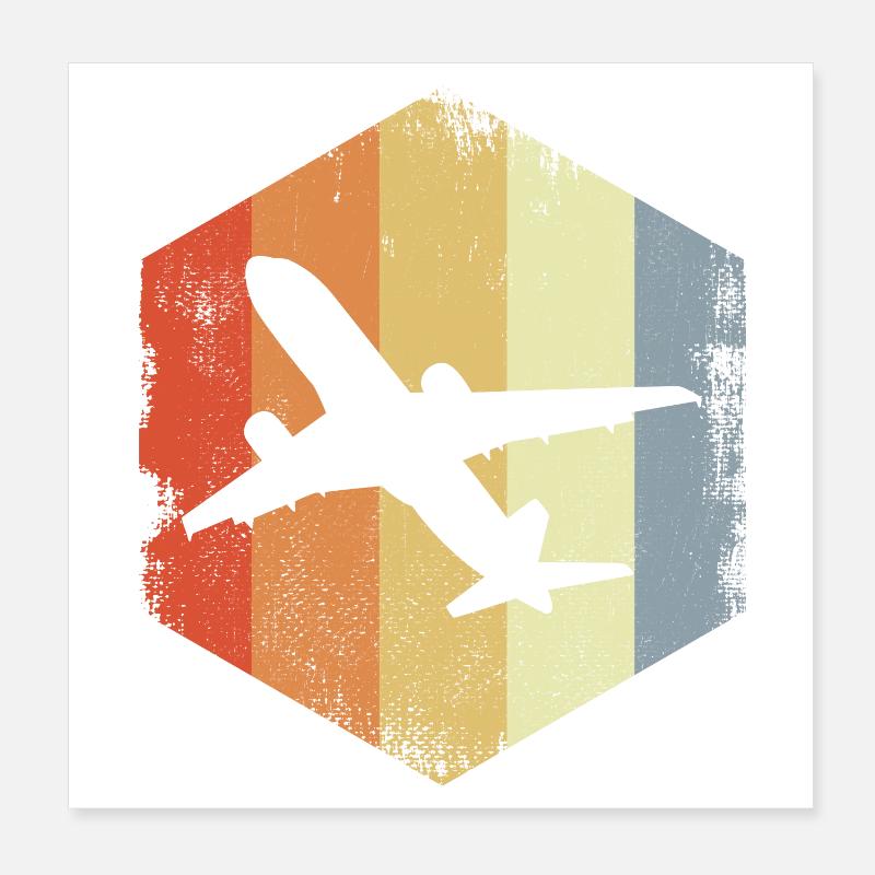 Avion à réaction vintage Poster 20 x 20 cm